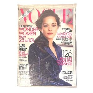 Vogue 2012 August Vintage Magazine Marion Cotillard Unopened Plastic Sleeve